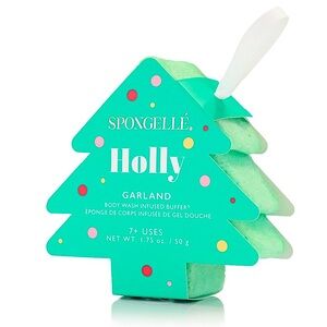 Spongelle Limited Edition Holly Garland Holiday Tree Ornament, 1.75 oz / 50 g
